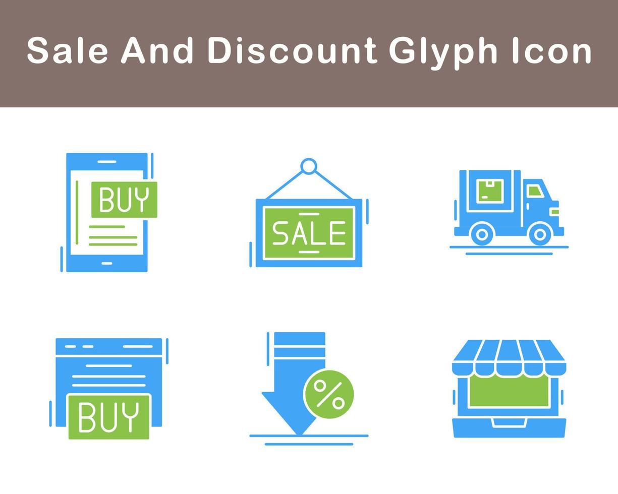 Sale And Discount Vector Icon Set