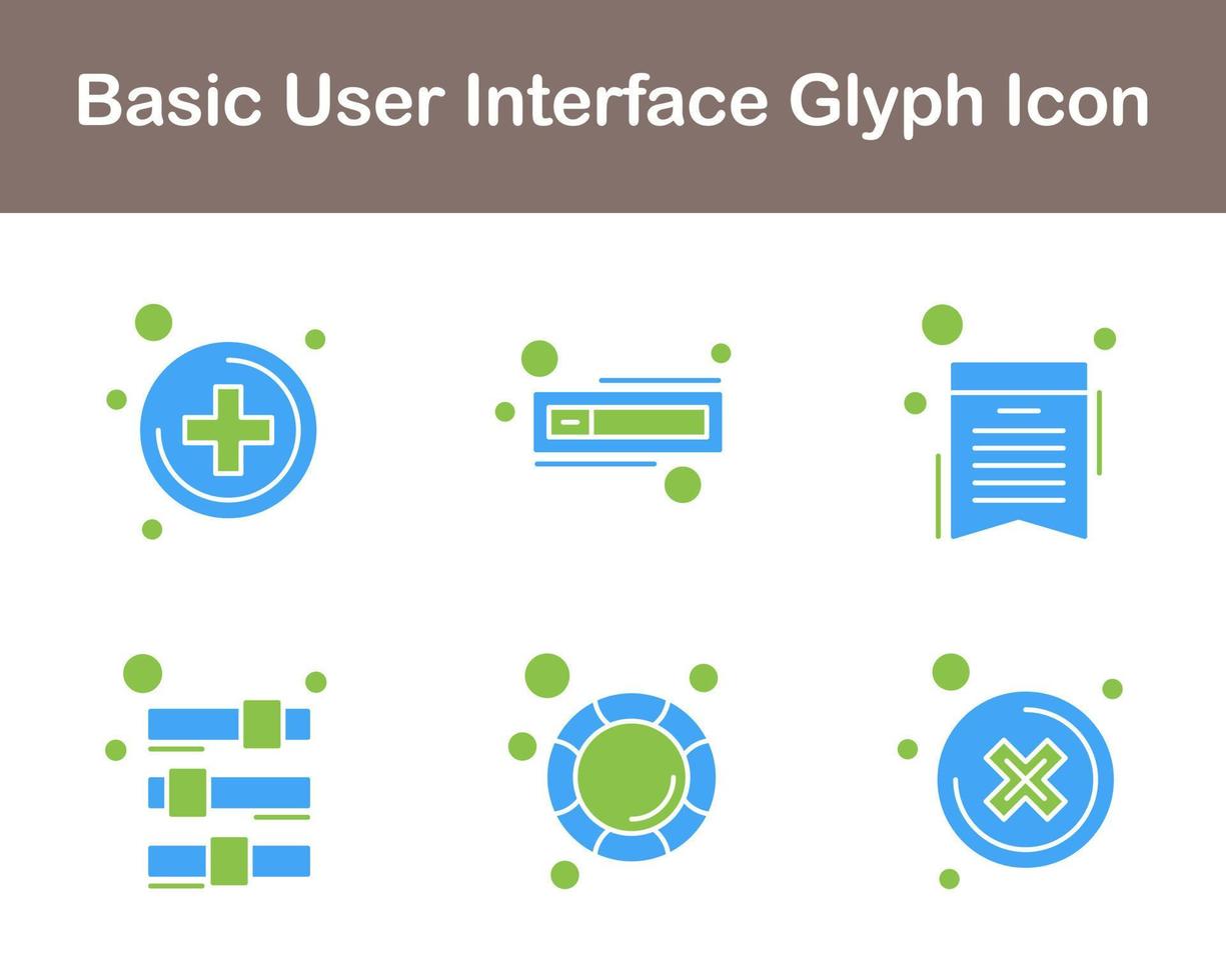 Basic User Interface Vector Icon Set