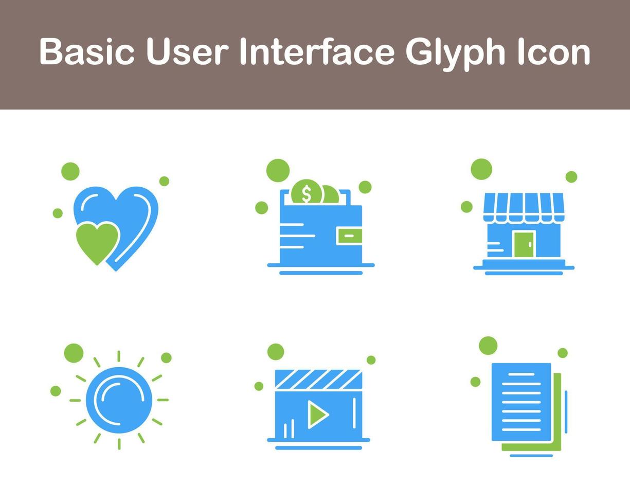 Basic User Interface Vector Icon Set