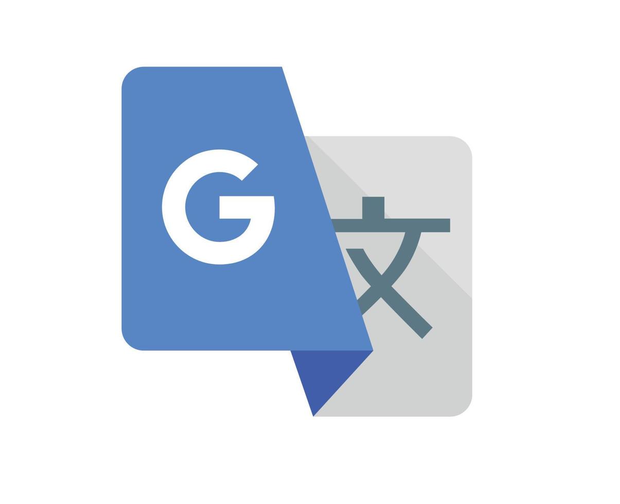 google traduccion logo símbolo diseño móvil aplicación vector ilustración
