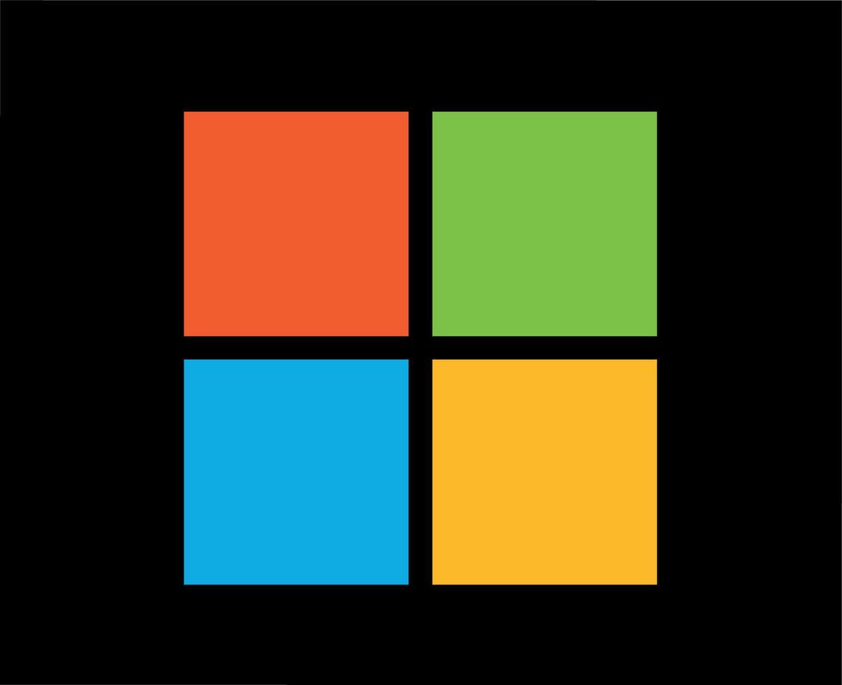 Microsoft Software Logo Brand Symbol Design Vector Illustration With