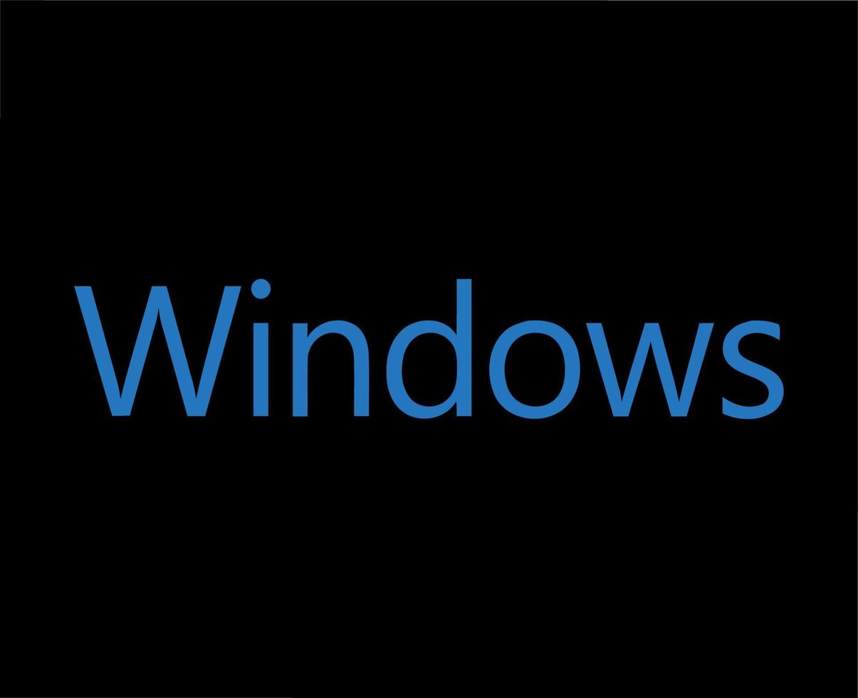 ventanas símbolo marca logo nombre azul diseño microsoft software vector ilustración con negro antecedentes