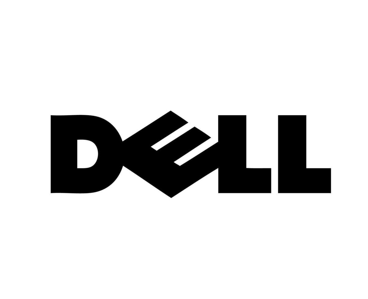 Dell Brand Logo Computer Symbol Name Black Design Usa Laptop Vector Illustration