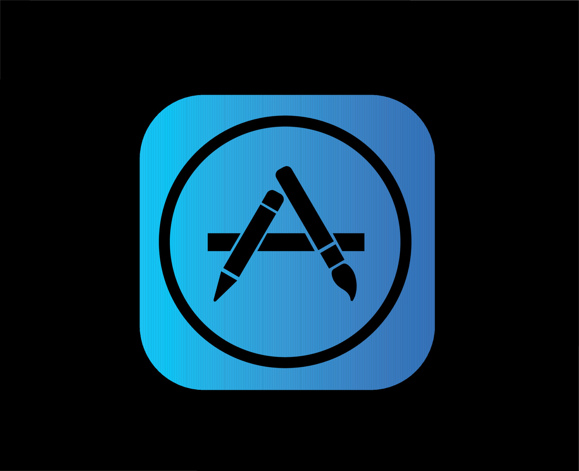 app store icon black