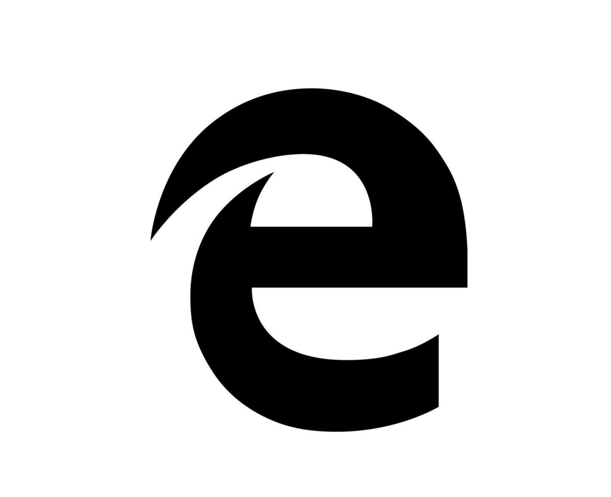 Internet explorador navegador marca logo símbolo negro diseño software ilustración vector