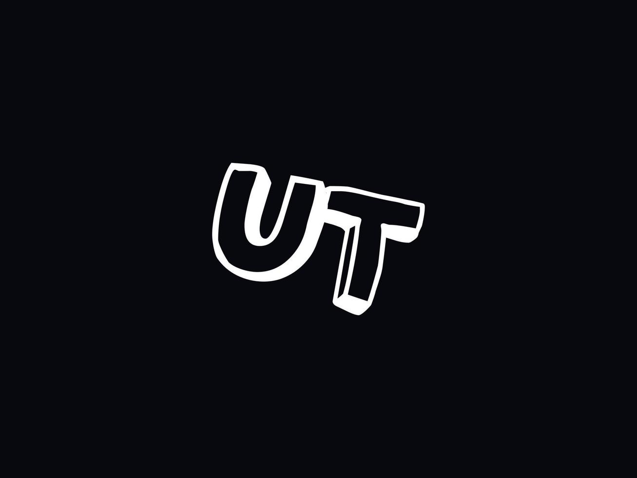 Creative Ut Logo Icon, stylish UT Letter Logo Image Design vector