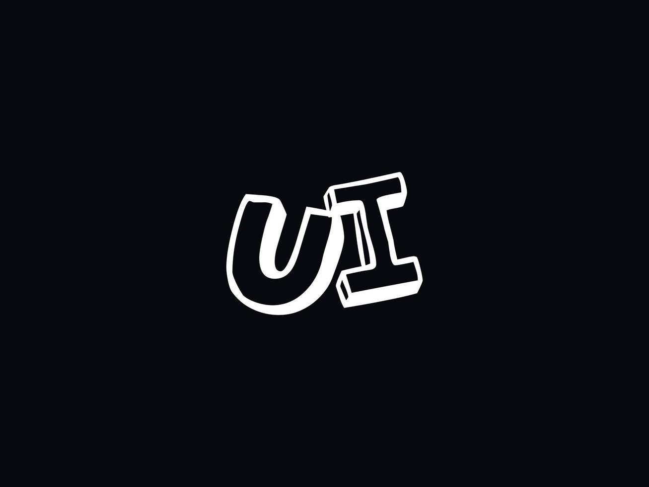 Creative Ui Logo Icon, stylish UI Letter Logo Image Design vector