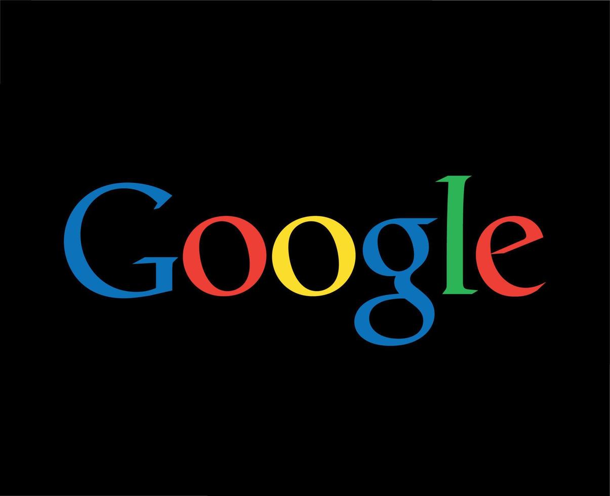 Google Logo Symbol Design Vector Illustration With Black Background