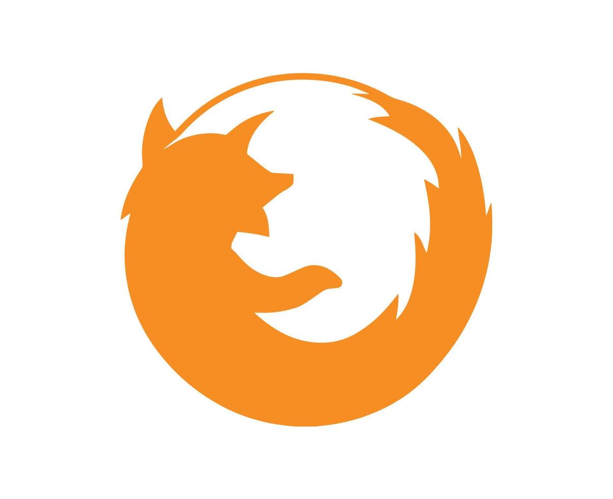 Mozilla Firefox Brand Logo Symbol Orange Design Browser Software Illustration Vector