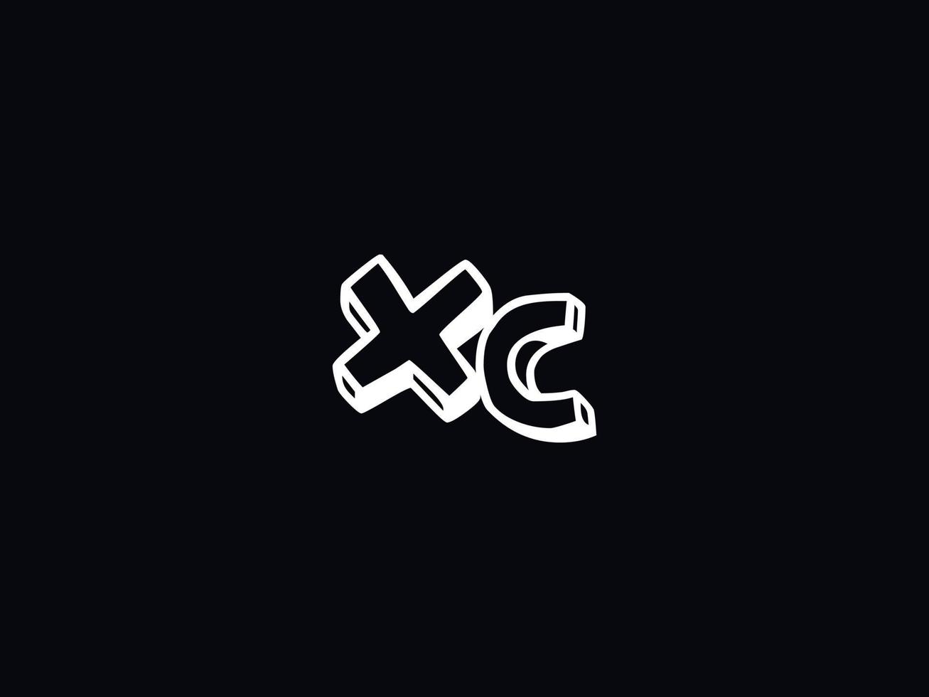 monograma xc logo carta, mínimo xc vistoso logo diseño vector