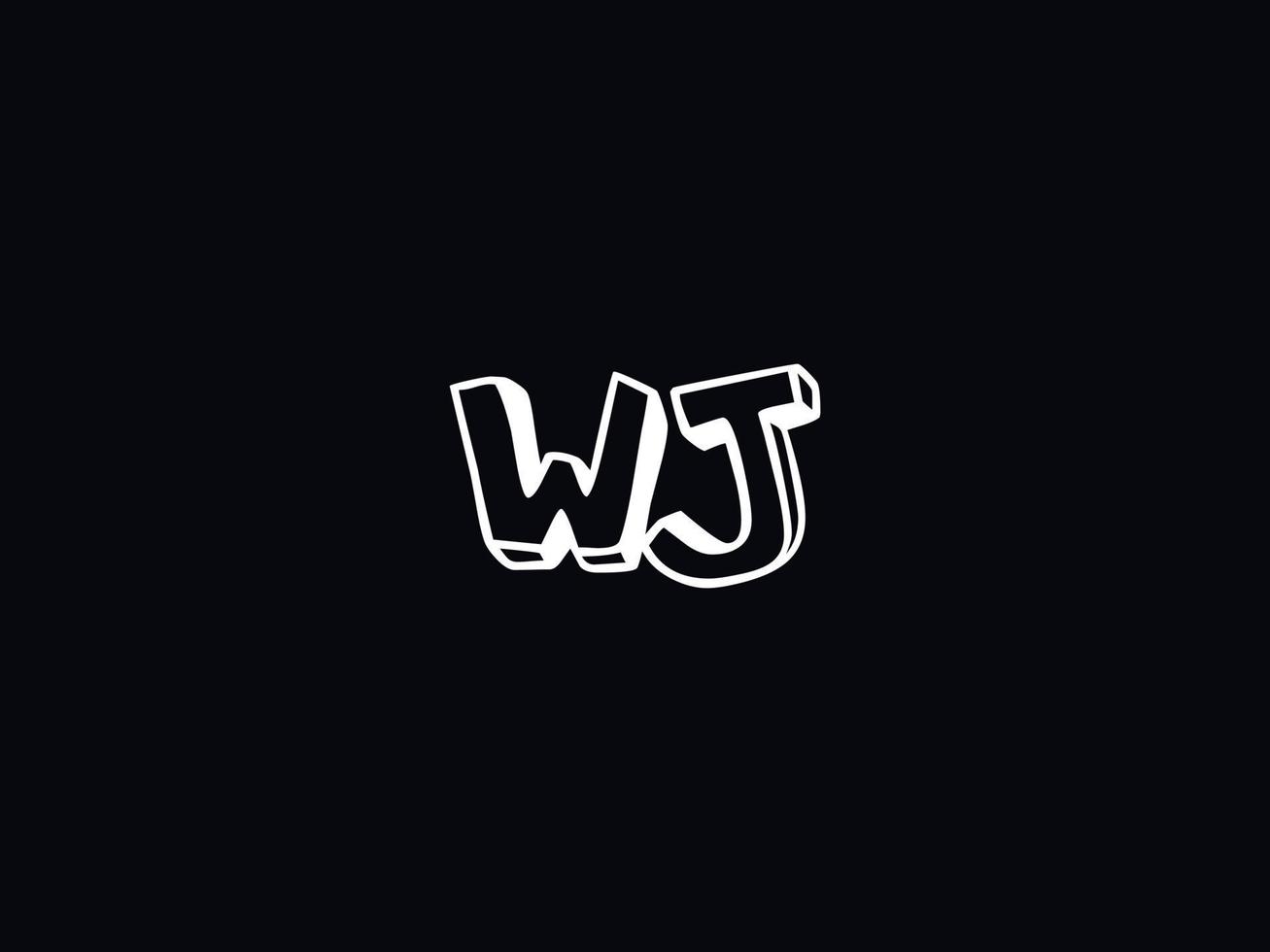 Unique Wj Logo Icon, Creative WJ Colorful Letter Logo vector