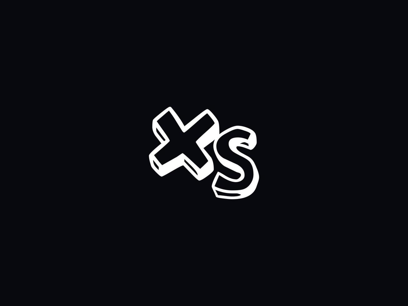 Monogram Xs Logo Letter, Minimal XS Colorful Logo Design vector