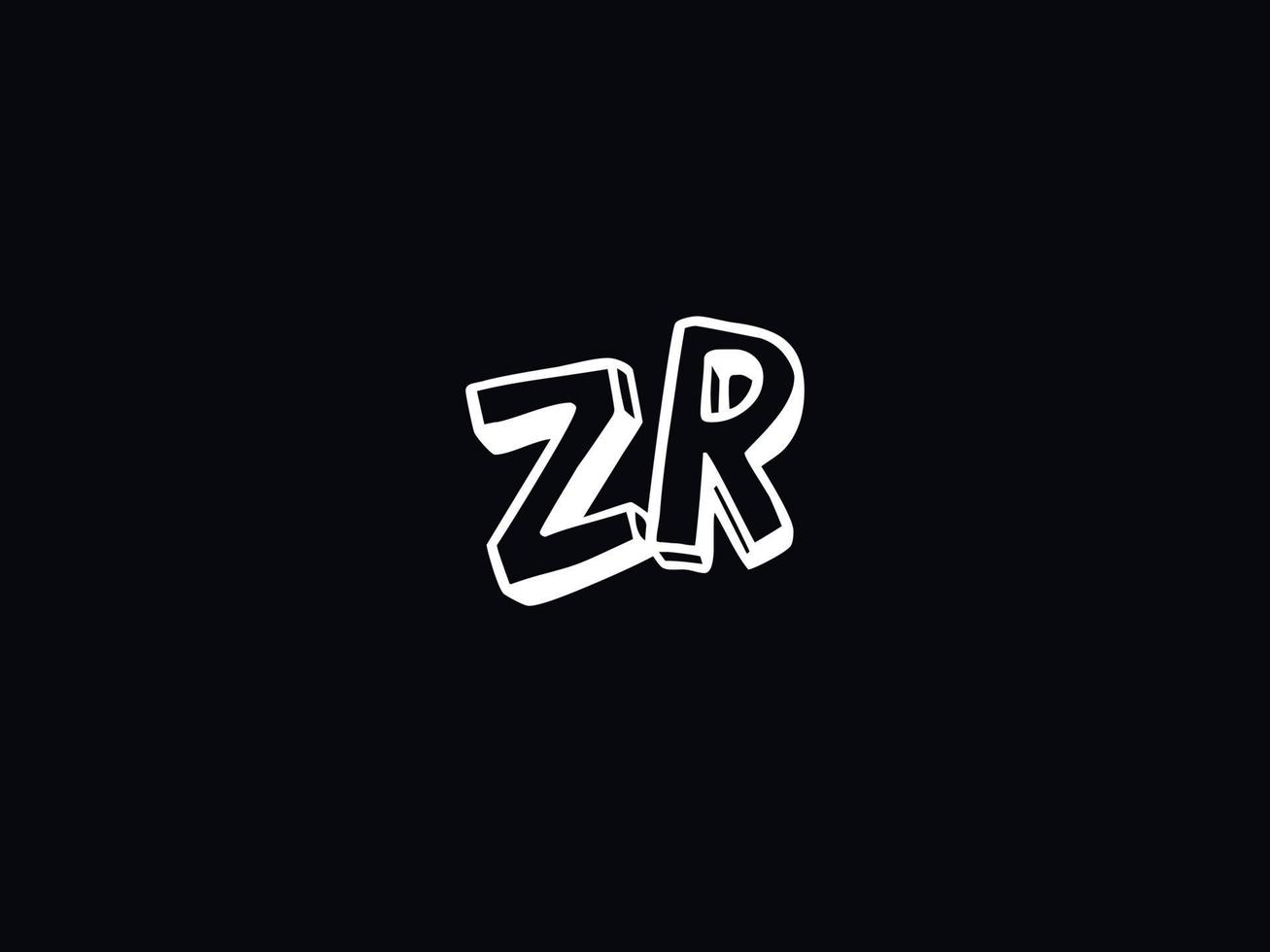 Monogram Zr Logo Icon, Initial ZR Logo Letter Design vector