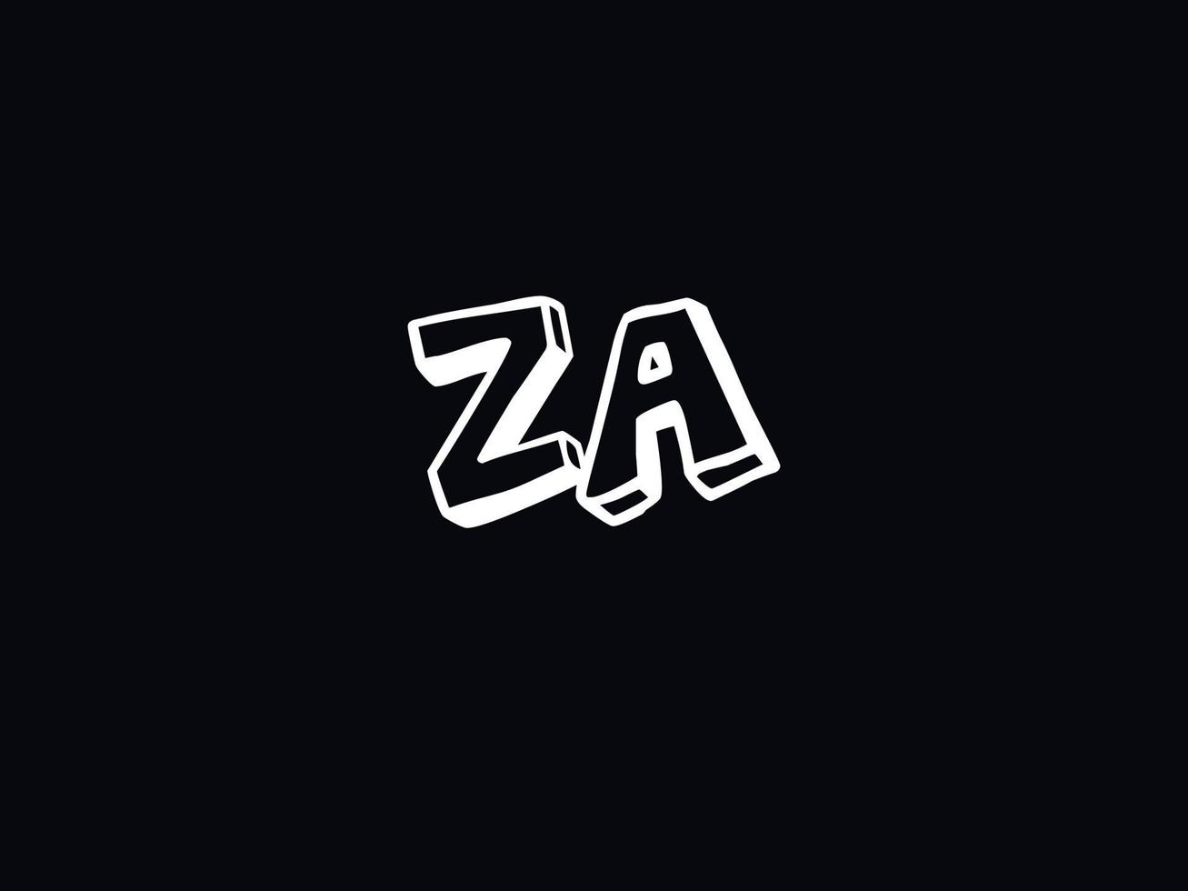 Monogram Za Logo Icon, Initial ZA Logo Letter Design vector