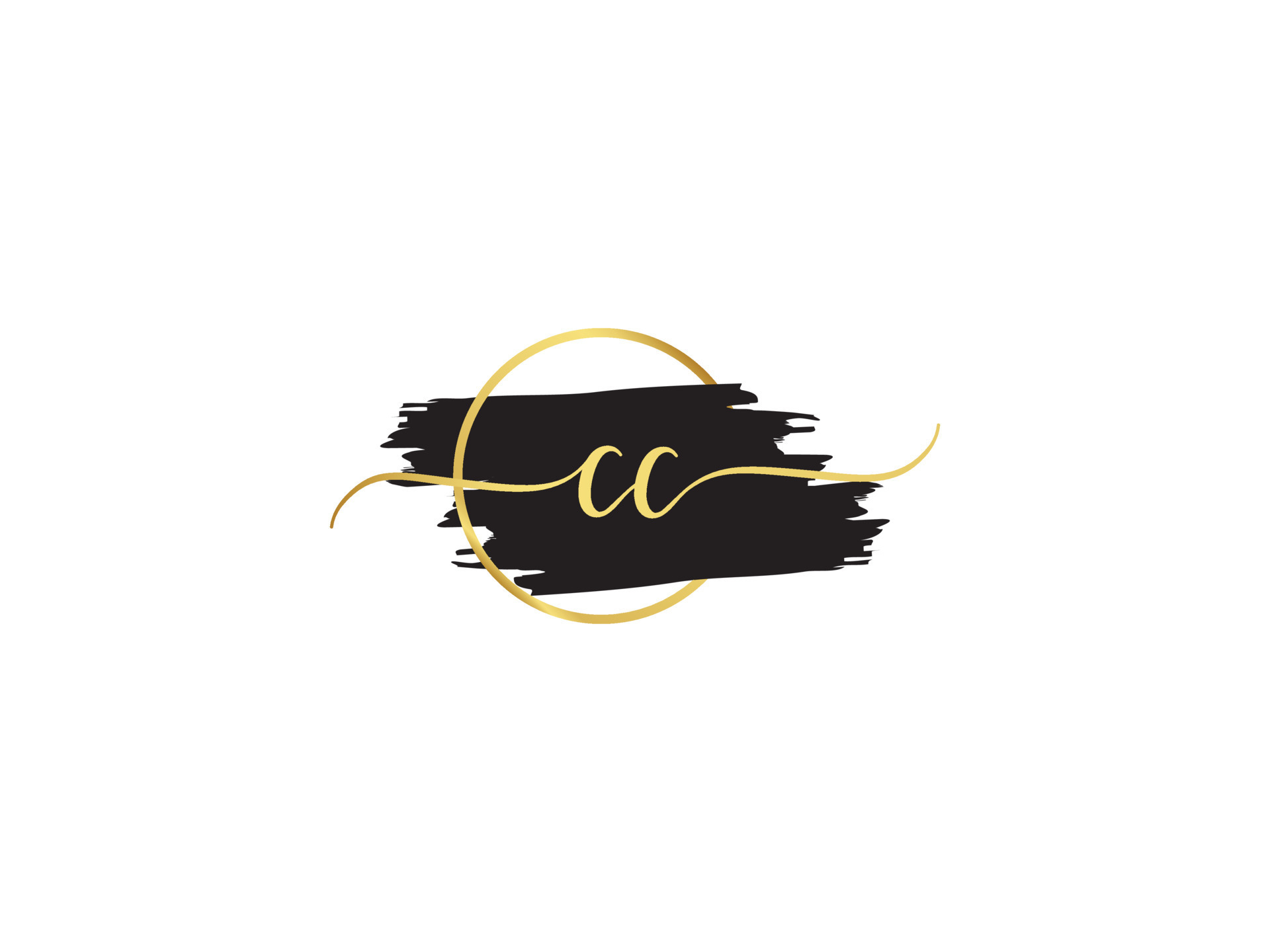 Luxury Cc Logo Icon, Minimal CC Signature Letter Logo Icon Design
