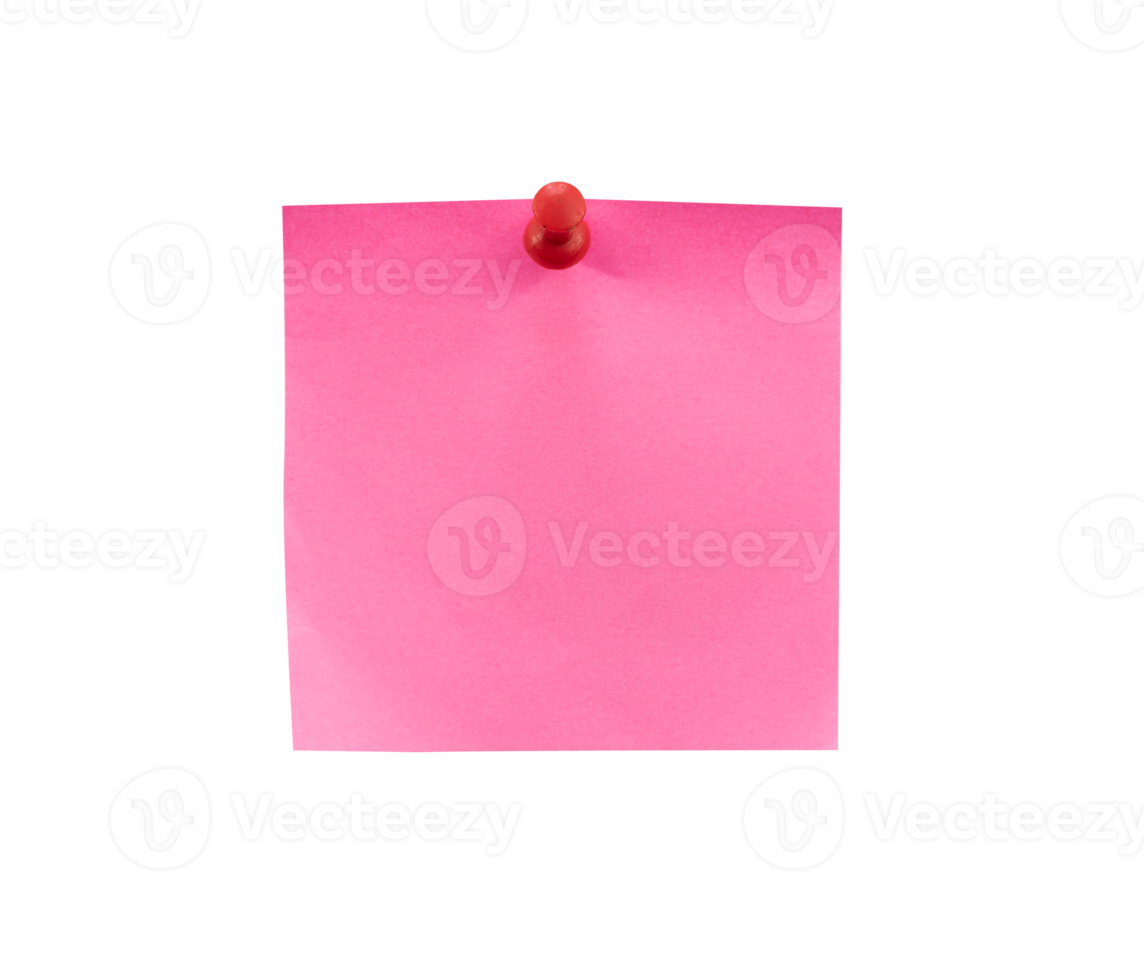 note paper with pin isolated png