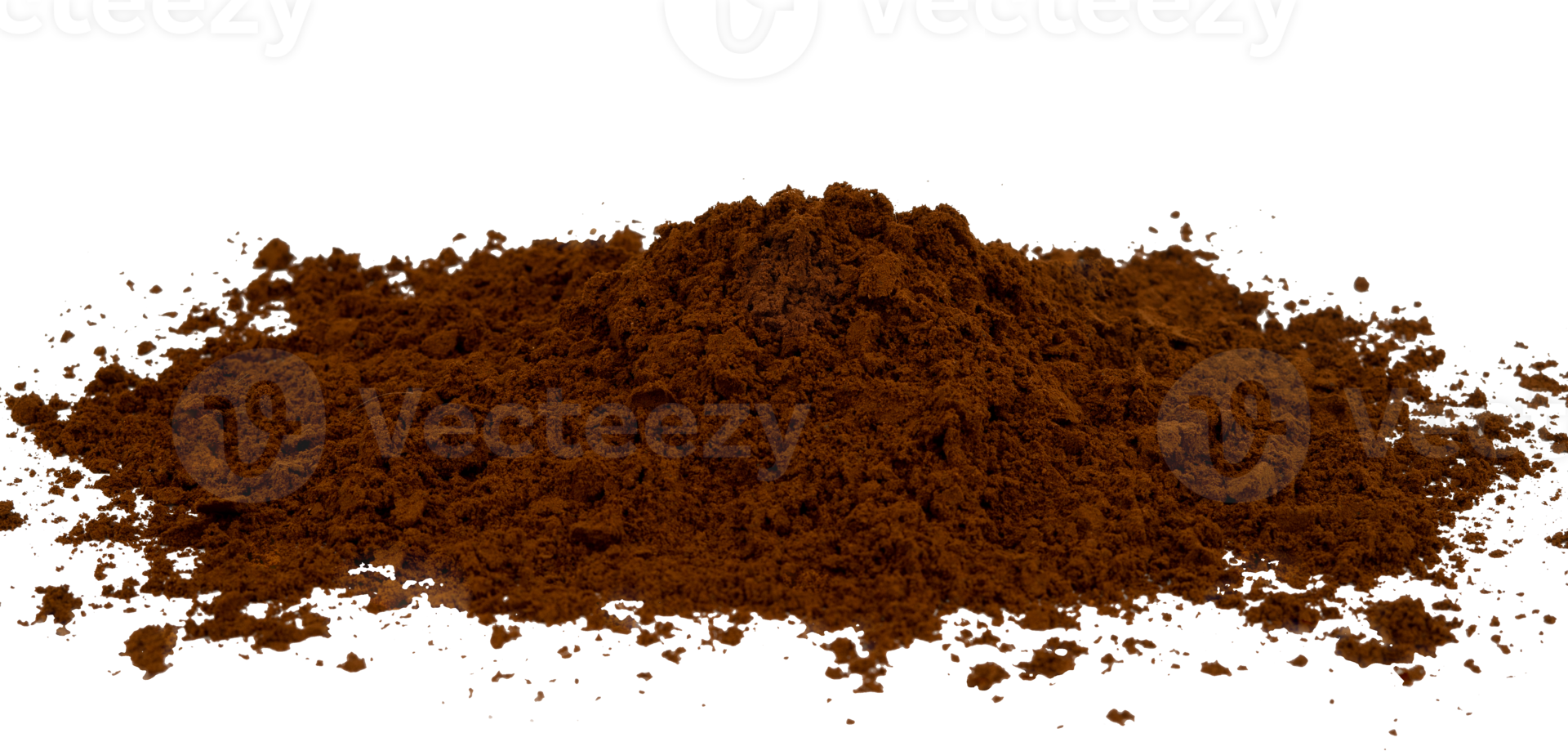 heap of instant coffee powder isolated png