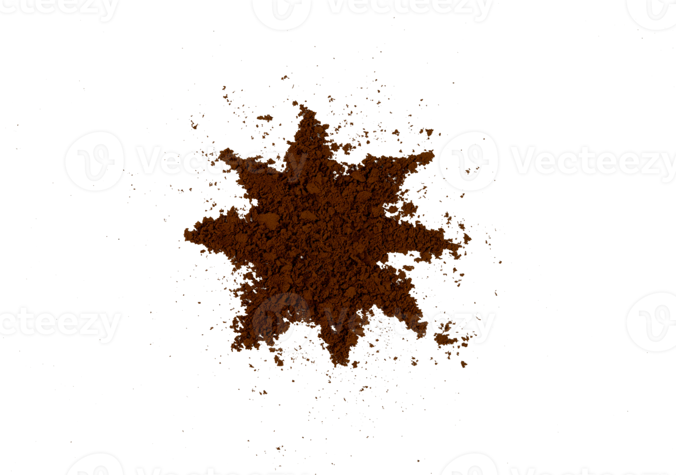 roasted coffee powder isolated element png
