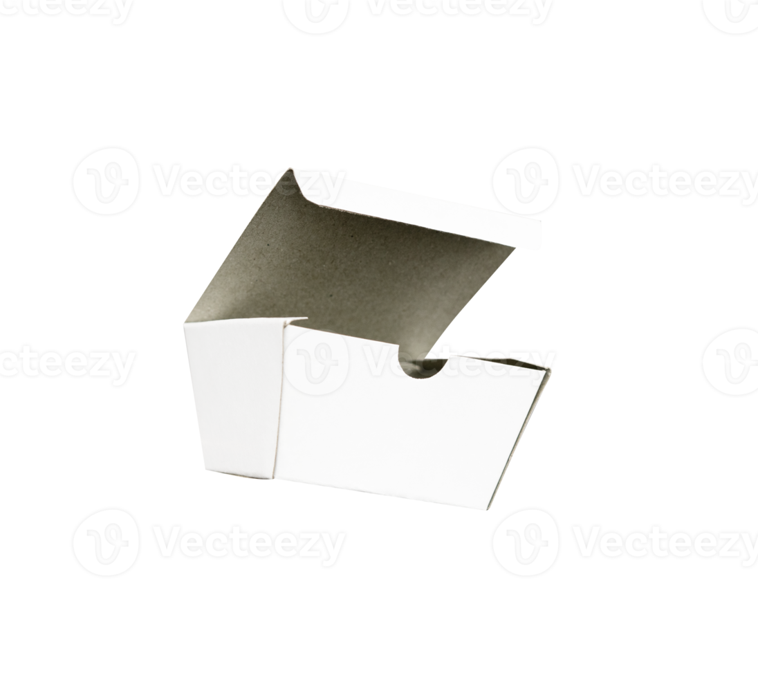 open cardboard box isolated for packaging mockups png