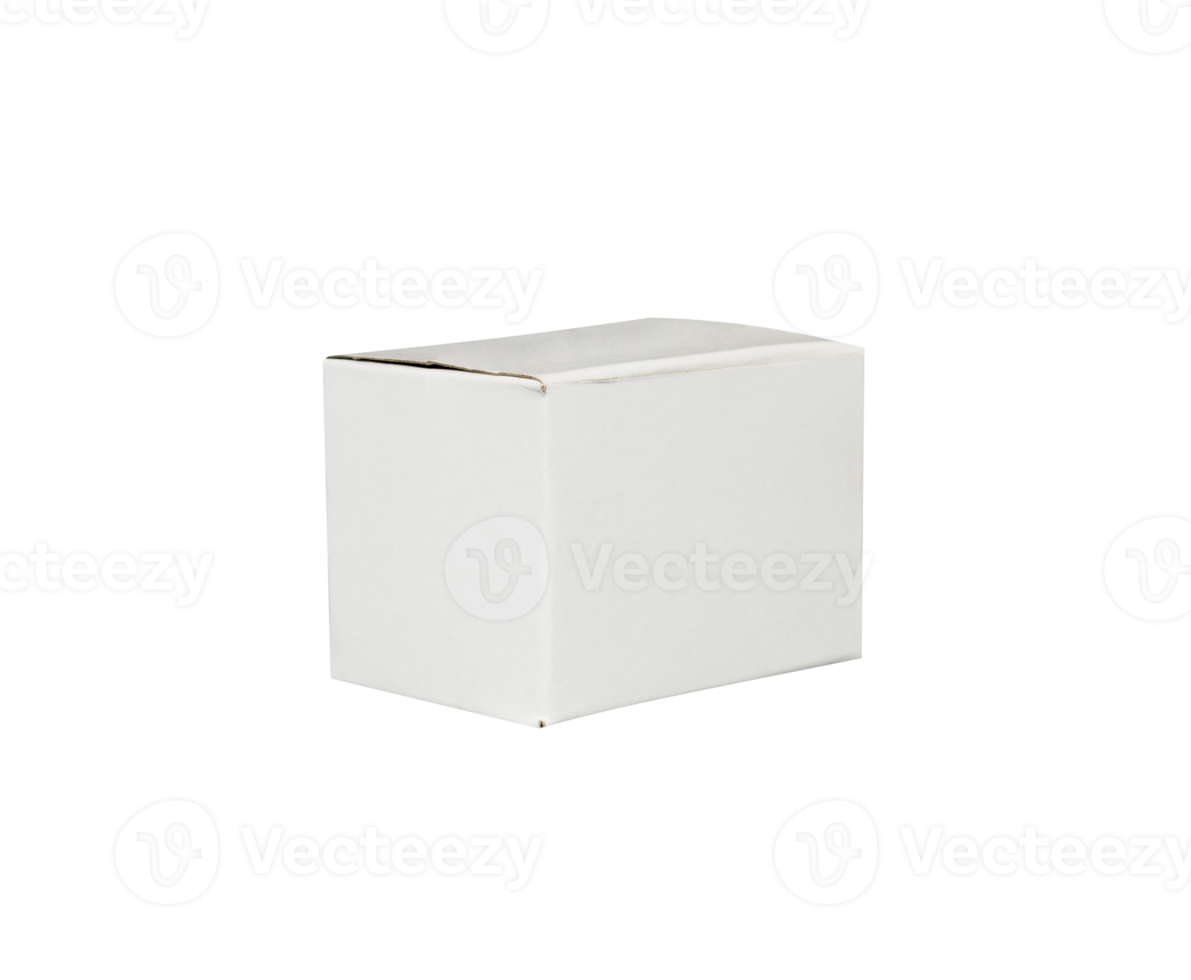 white cardboard box isolated for mockup png