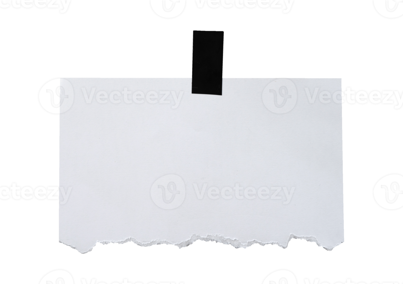 blank white note paper in ripped png