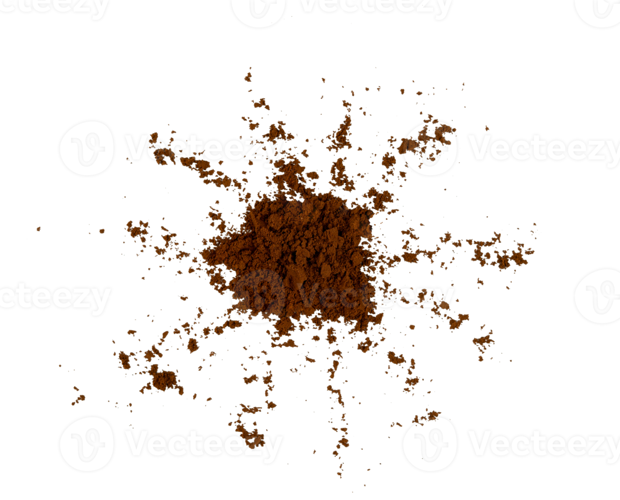 roasted coffee powder particle isolated png