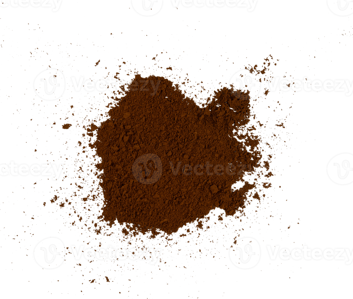 heap of instant coffee powder isolated png