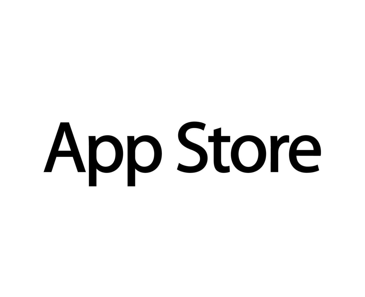 App Store Symbol Logo Icon Black Design Vector Illustration