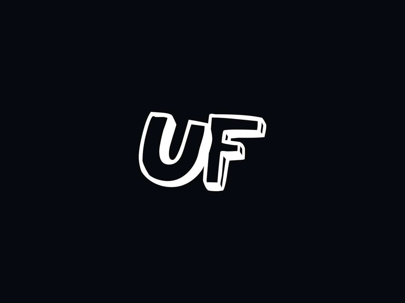 Creative Uf Logo Icon, stylish UF Letter Logo Image Design vector