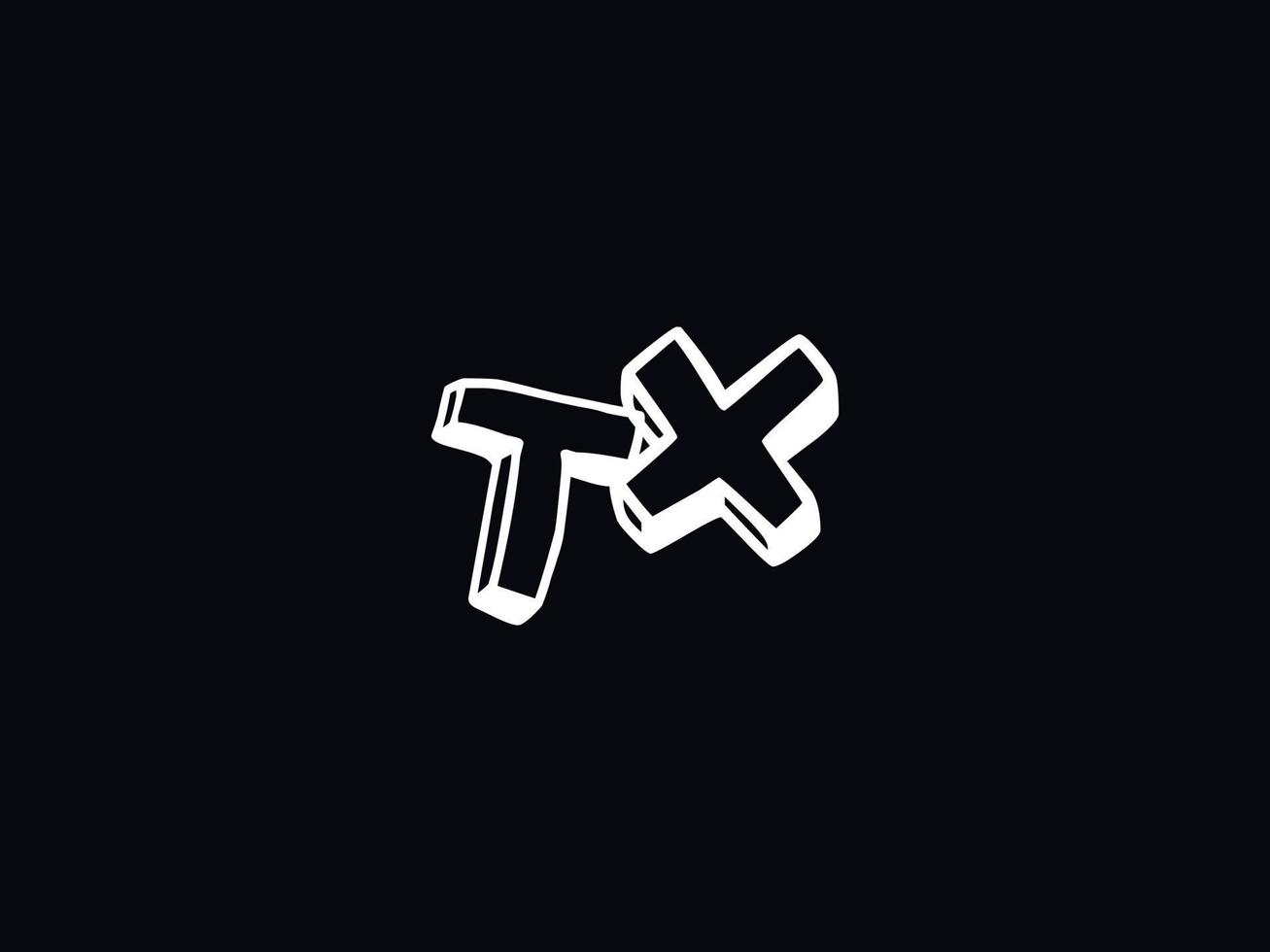 Colorful Tx Logo Icon, Minimalist TX Logo Letter Design vector