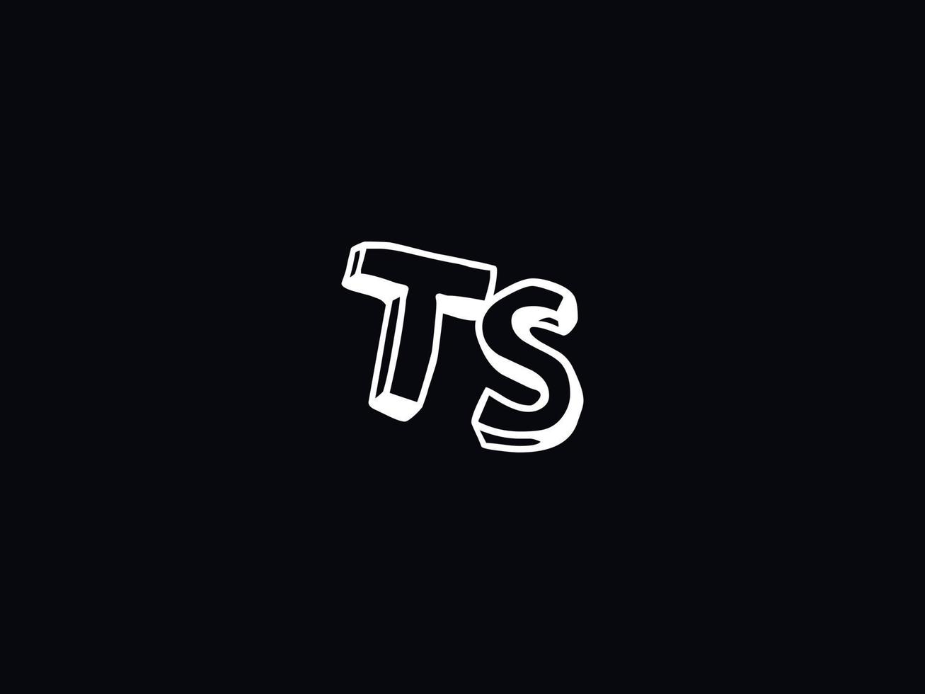 Colorful Ts Logo Icon, Minimalist TS Logo Letter Design vector