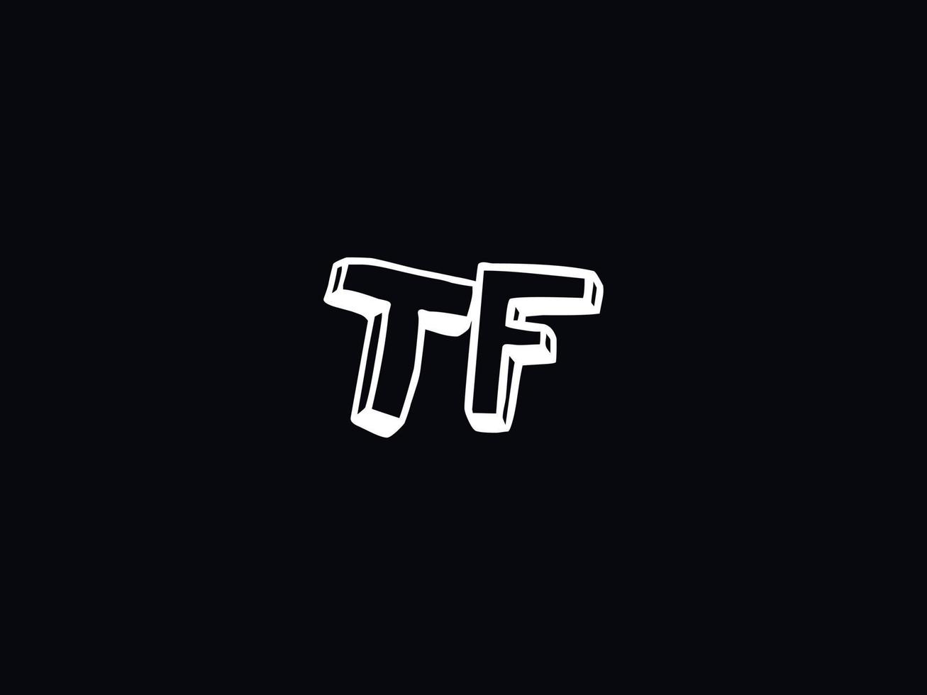 Colorful Tf Logo Icon, Minimalist Tf Logo Letter Design vector