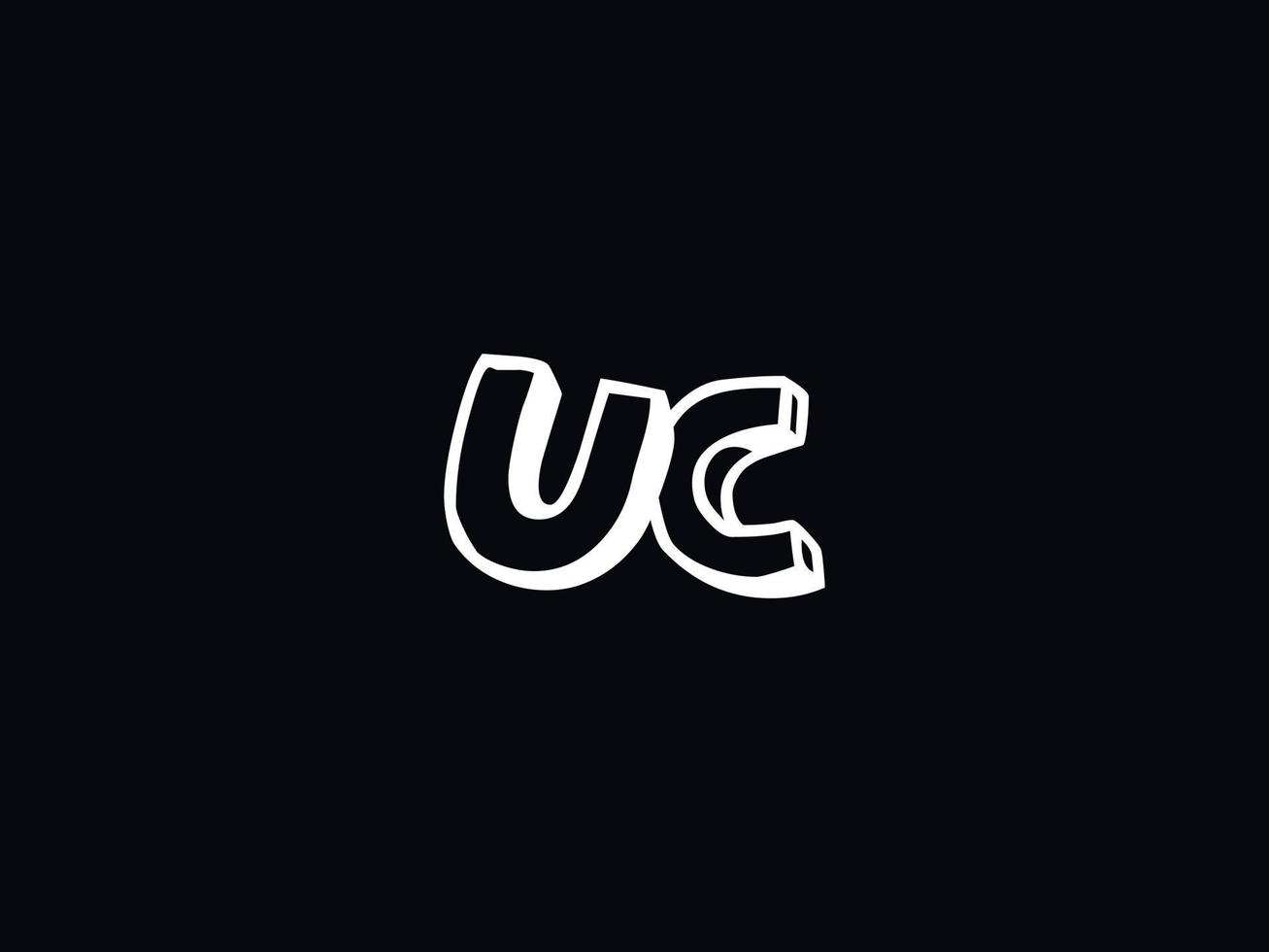 Creative Uc Logo Icon, stylish UC Letter Logo Image Design vector