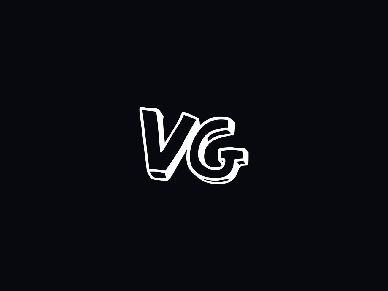 letra de logotipo vg simple, vector de icono de logotipo de lujo vg mayúscula