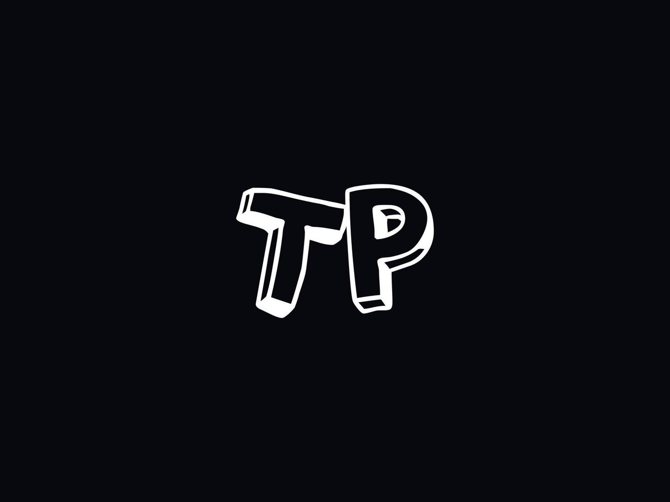 vistoso tp logo icono, minimalista tp logo letra diseño vector