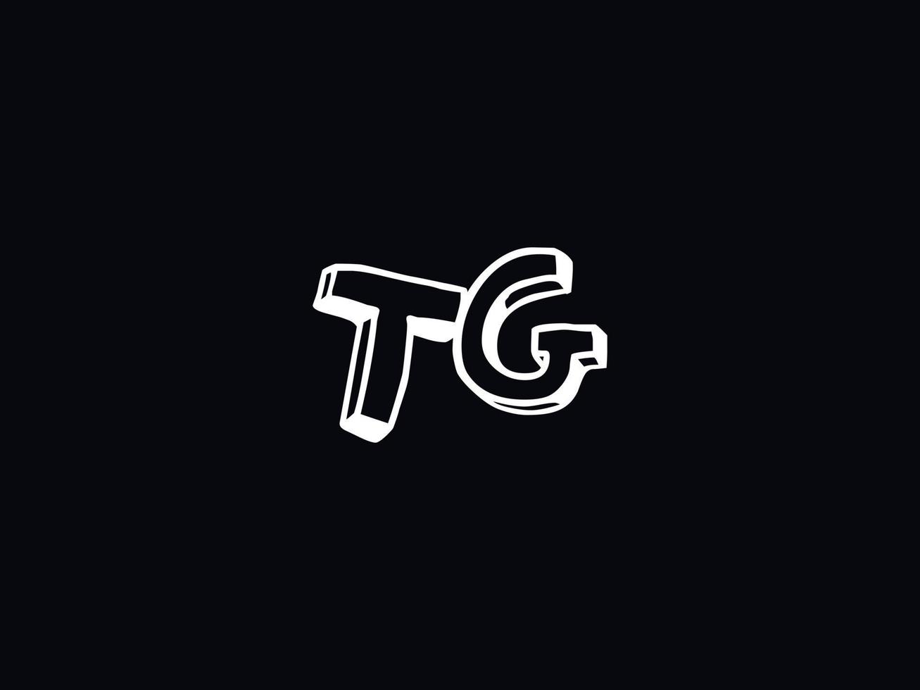 vistoso tg logo icono, minimalista tg logo letra diseño vector