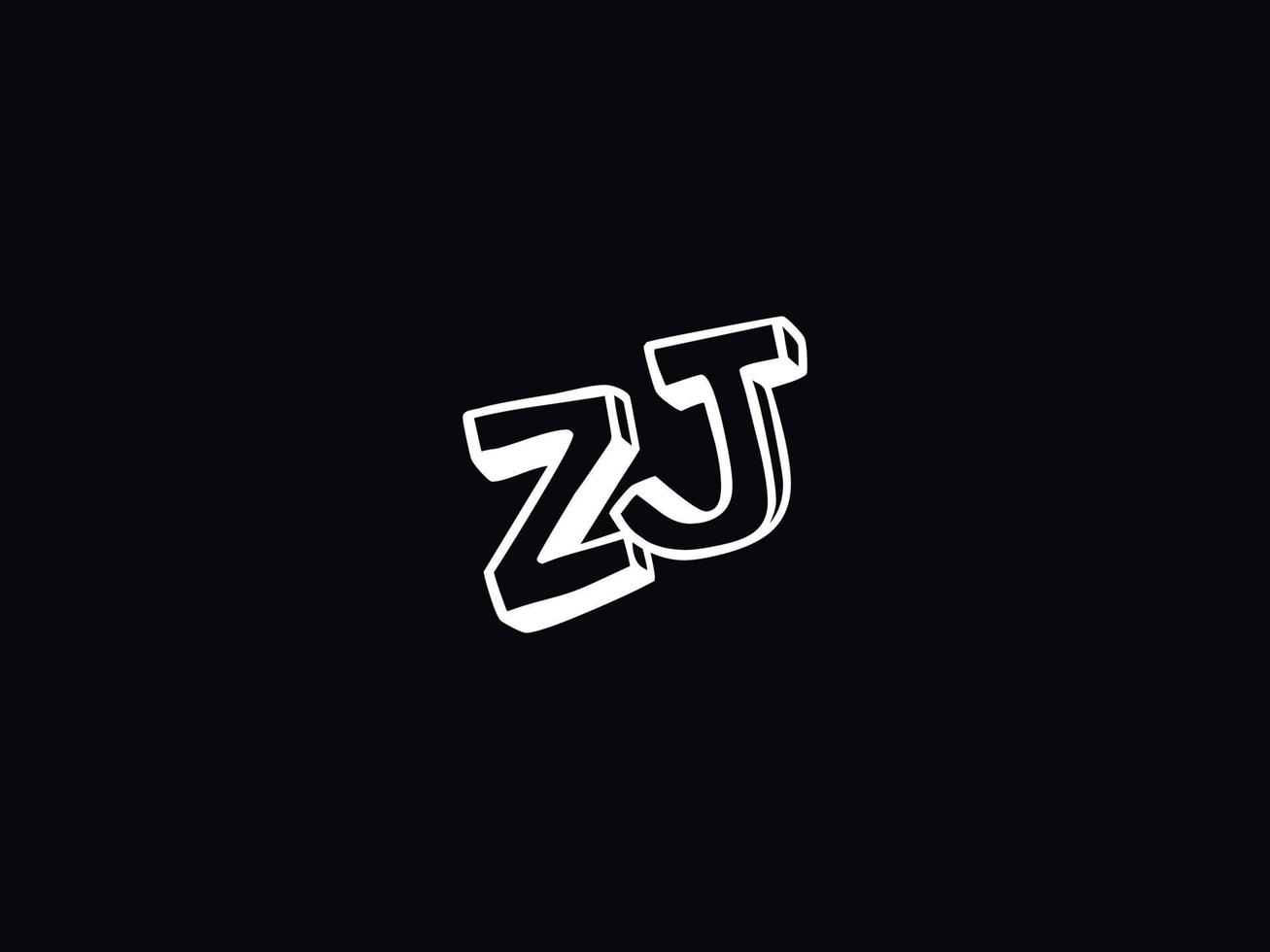 monograma zj logo icono, inicial zj logo letra diseño vector