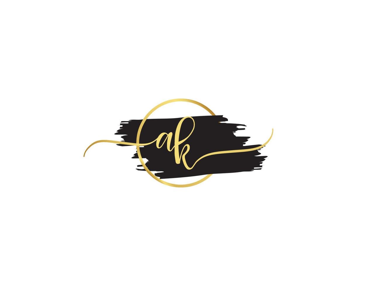 Signature Ak Logo Icon, Initials AK Fashion Letter Logo Design vector