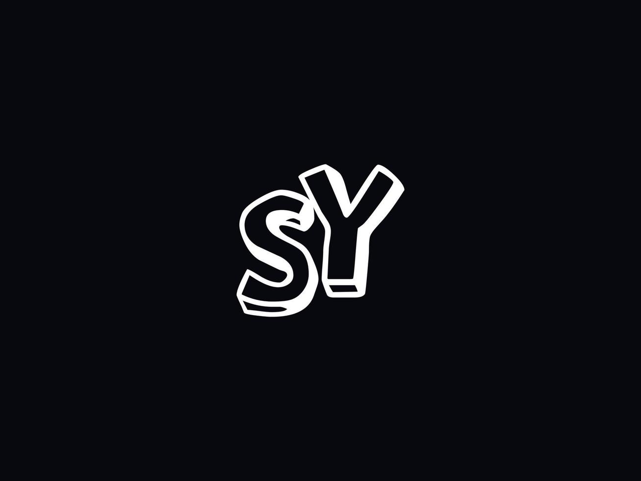 Alphabet Sy Logo Image, Creative SY Letter Logo Icon Vector