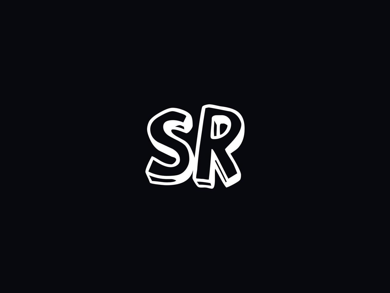 Alphabet Sr Logo Image, Creative SR Letter Logo Icon Vector