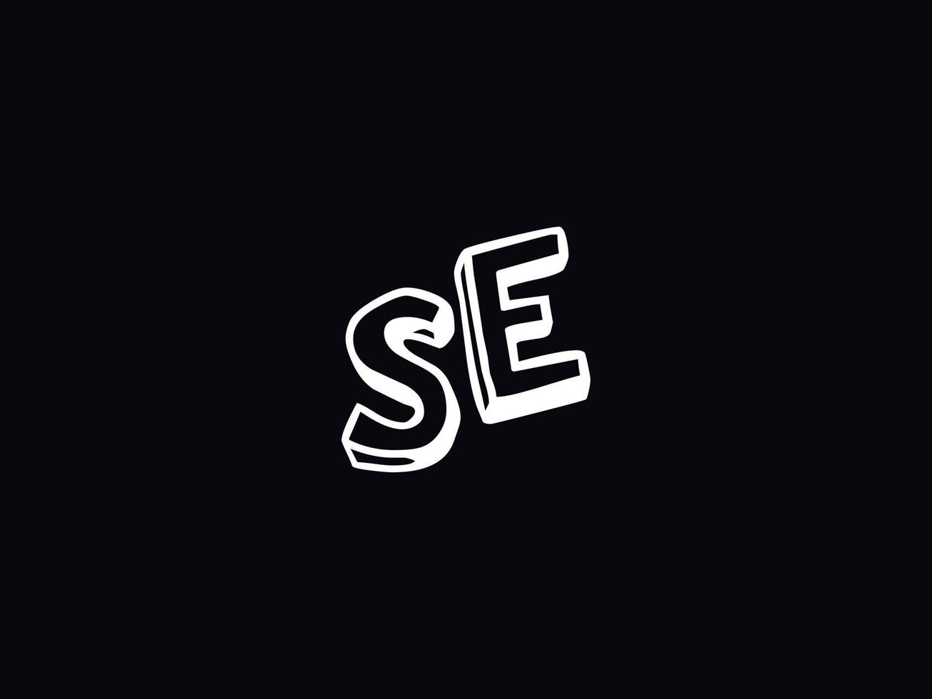 Alphabet Se Logo Image, Creative SE Letter Logo Icon Vector