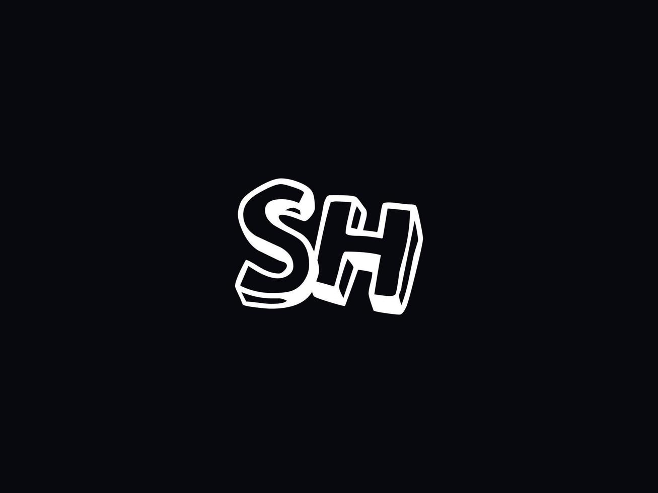 Alphabet Sh Logo Image, Creative SH Letter Logo Icon Vector