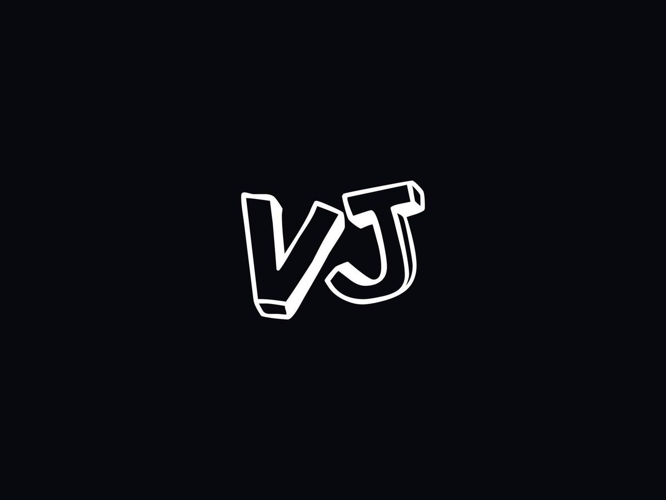 Simple Vj Logo Letter, Capital VJ Luxury Logo Icon Vector