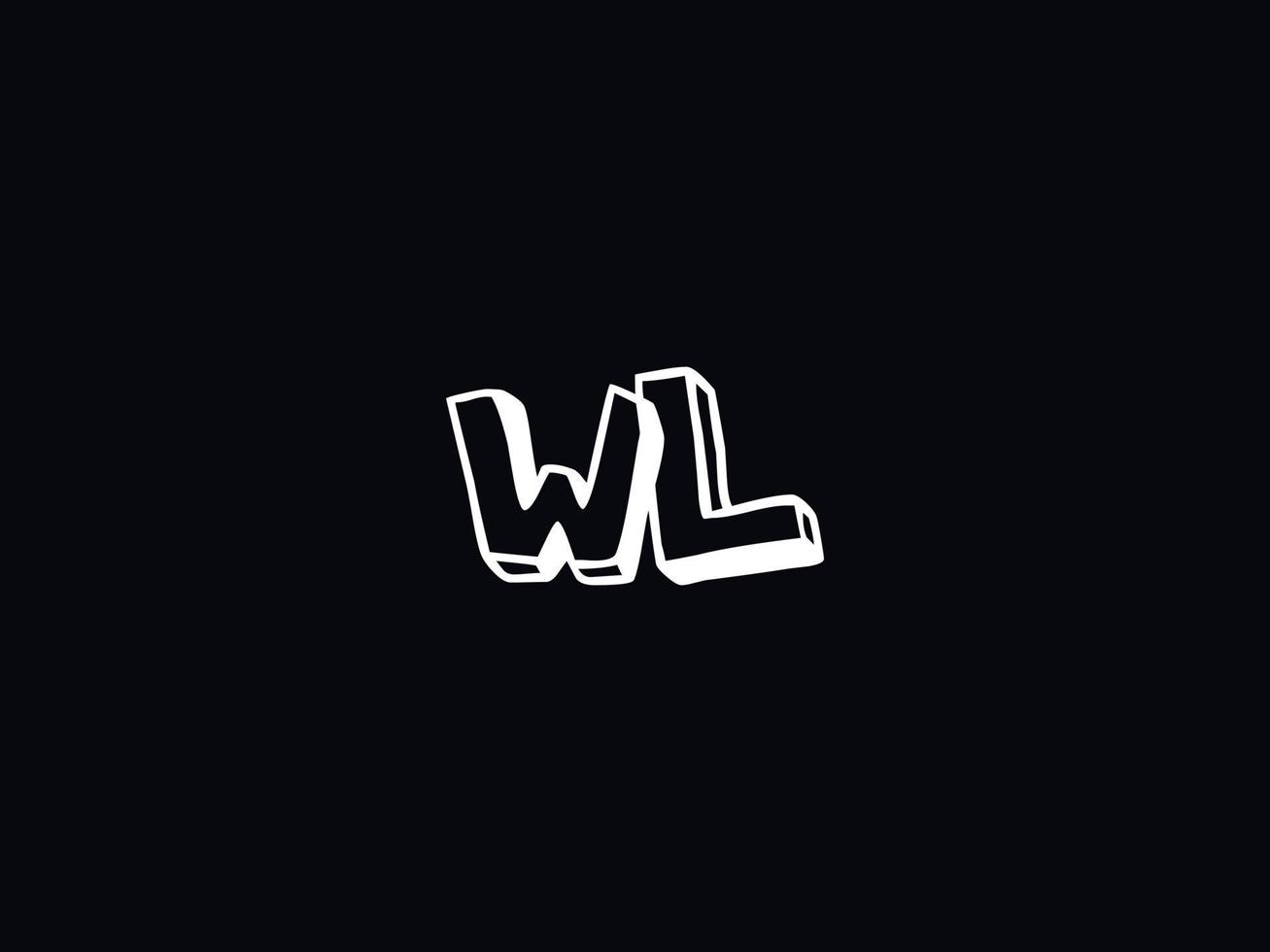 Unique Wl Logo Icon, Creative WL Colorful Letter Logo vector