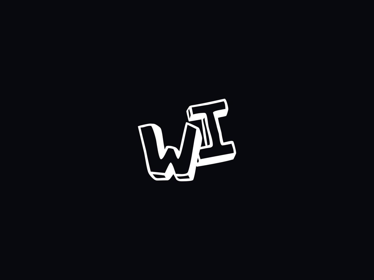 único Wisconsin logo icono, creativo Wisconsin vistoso letra logo vector