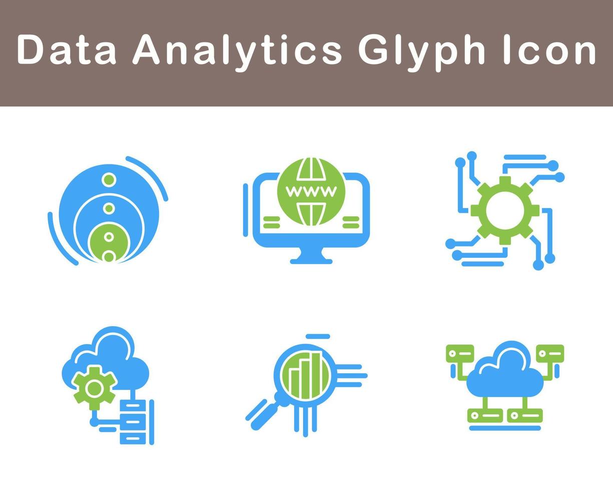 datos analítica vector icono conjunto