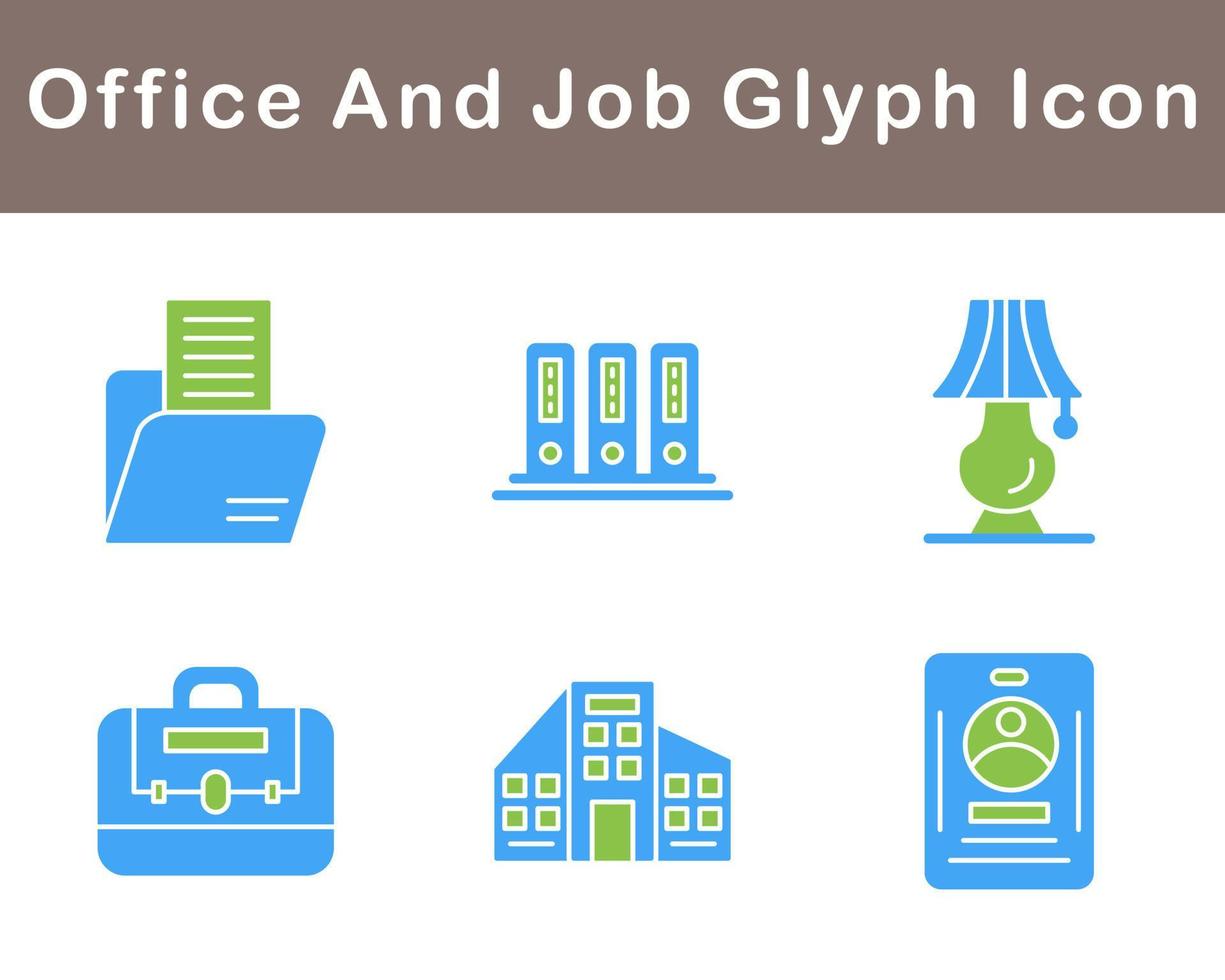 Work Office And Job Vector Icon Set