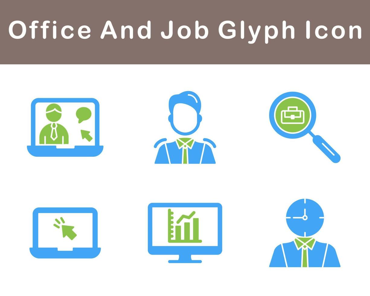 Work Office And Job Vector Icon Set