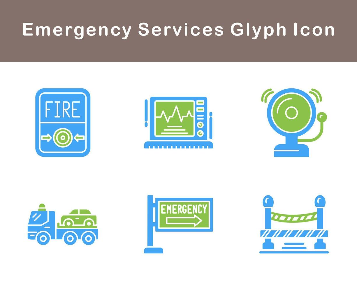 Emergency Services Vector Icon Set