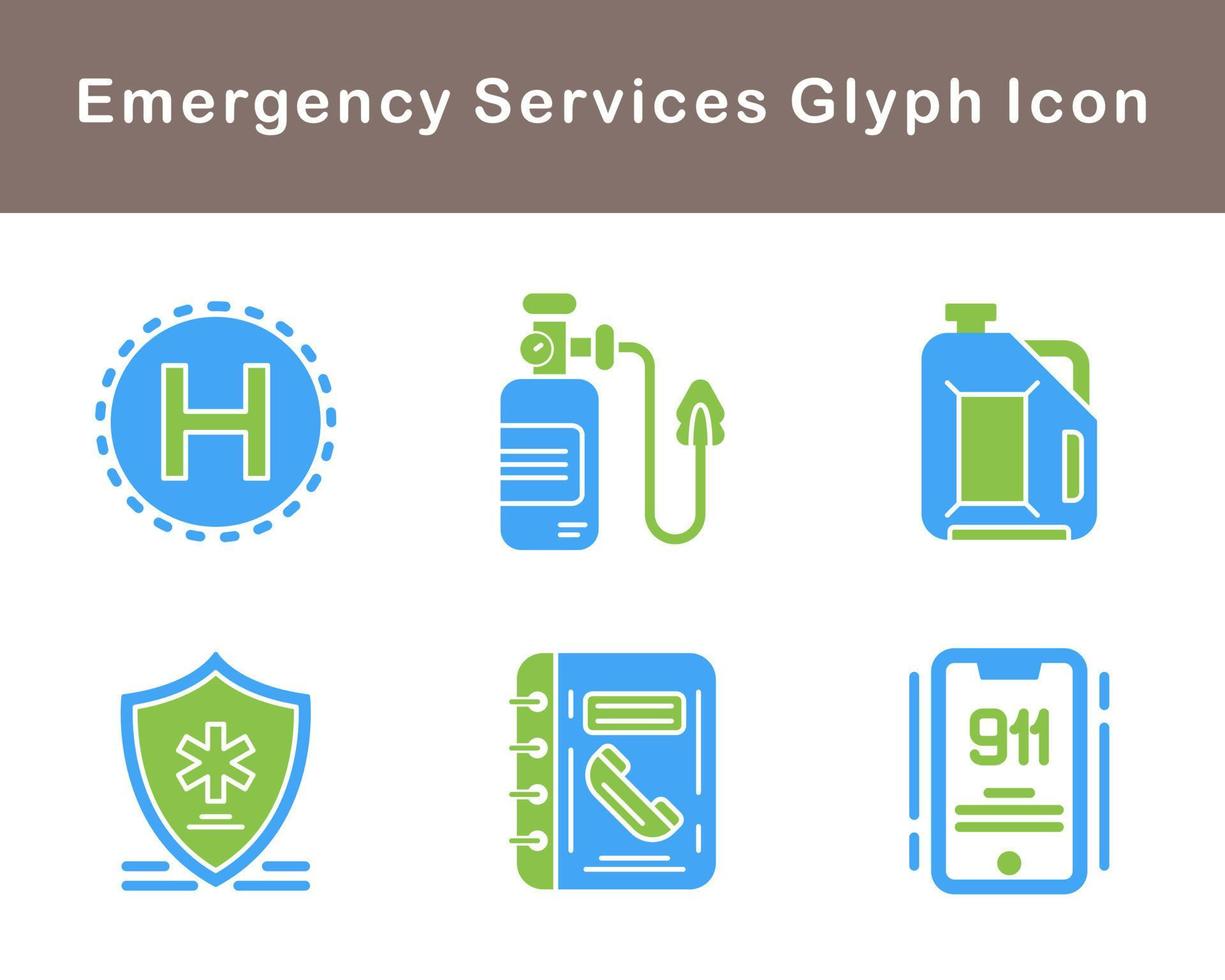 Emergency Services Vector Icon Set